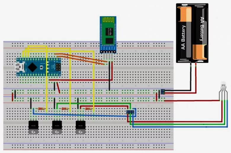 Arduino bluetooth: управляем светодиодной лентой