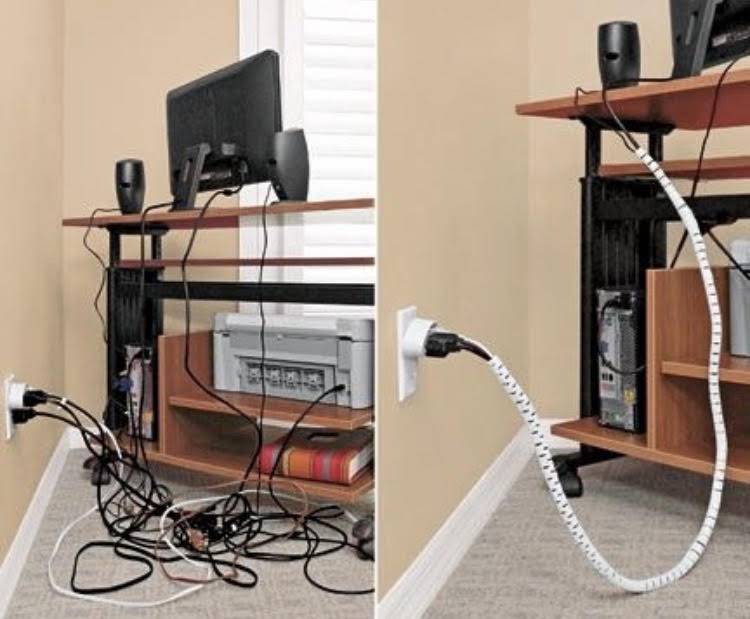 Как спрятать провода в квартире - маскируем кабели +50 идей на фото