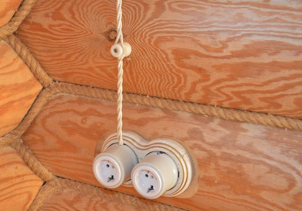 Как сделать проводку ретро в деревянном доме