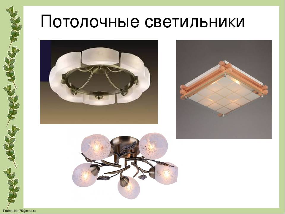 Виды и типы точечных светильников