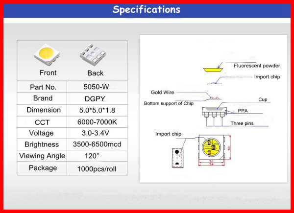 Светодиод 5050 smd