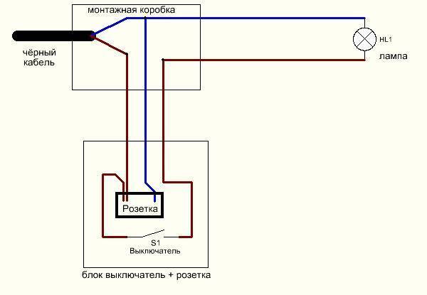 Подключение трехклавишного выключателя в блоке с розеткой и без нее.