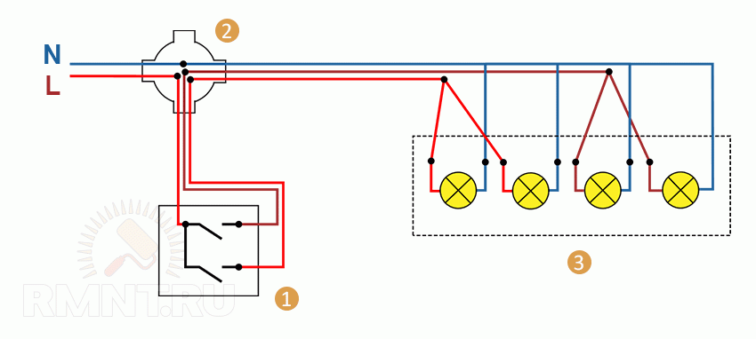 Как подключить люстру к двухклавишному выключателю — схемы и инструкция