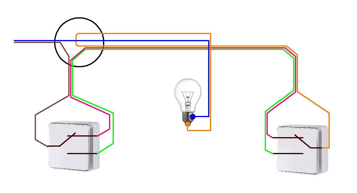 Схема подключения проходного выключателя - пошаговая инструкция!