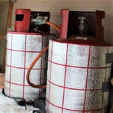Отопление зимней палатки: как не дать замёрзнуть газу. зачем утеплять газовый баллон на улице